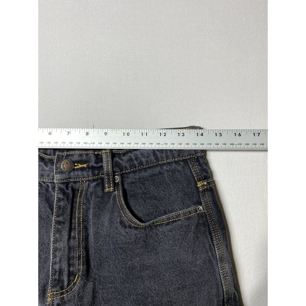 NNSNS Bigfoot Jeans 28x28 Black Baggy Skate Denim Embroidered Y2K - Picture 4 of 8